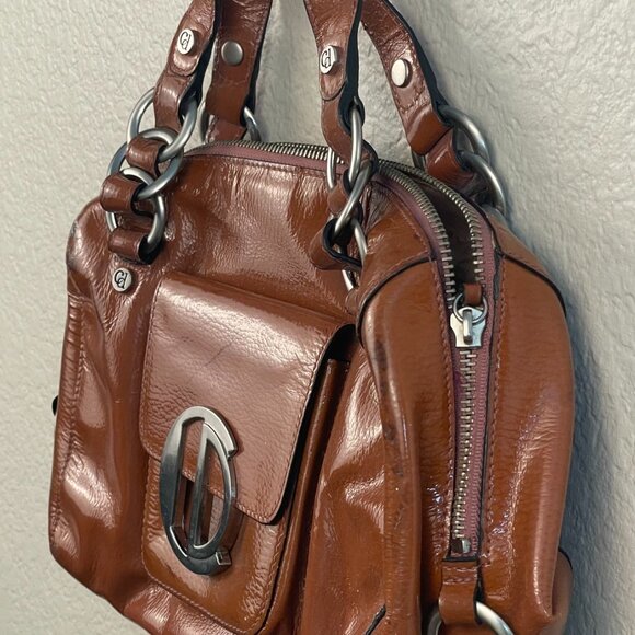 Charles David Orange Brown Hand Bag - Picture 4 of 10